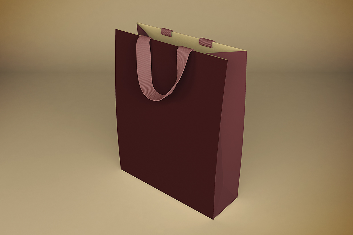 购物袋手提袋礼品袋纸袋样机mockup5组插图