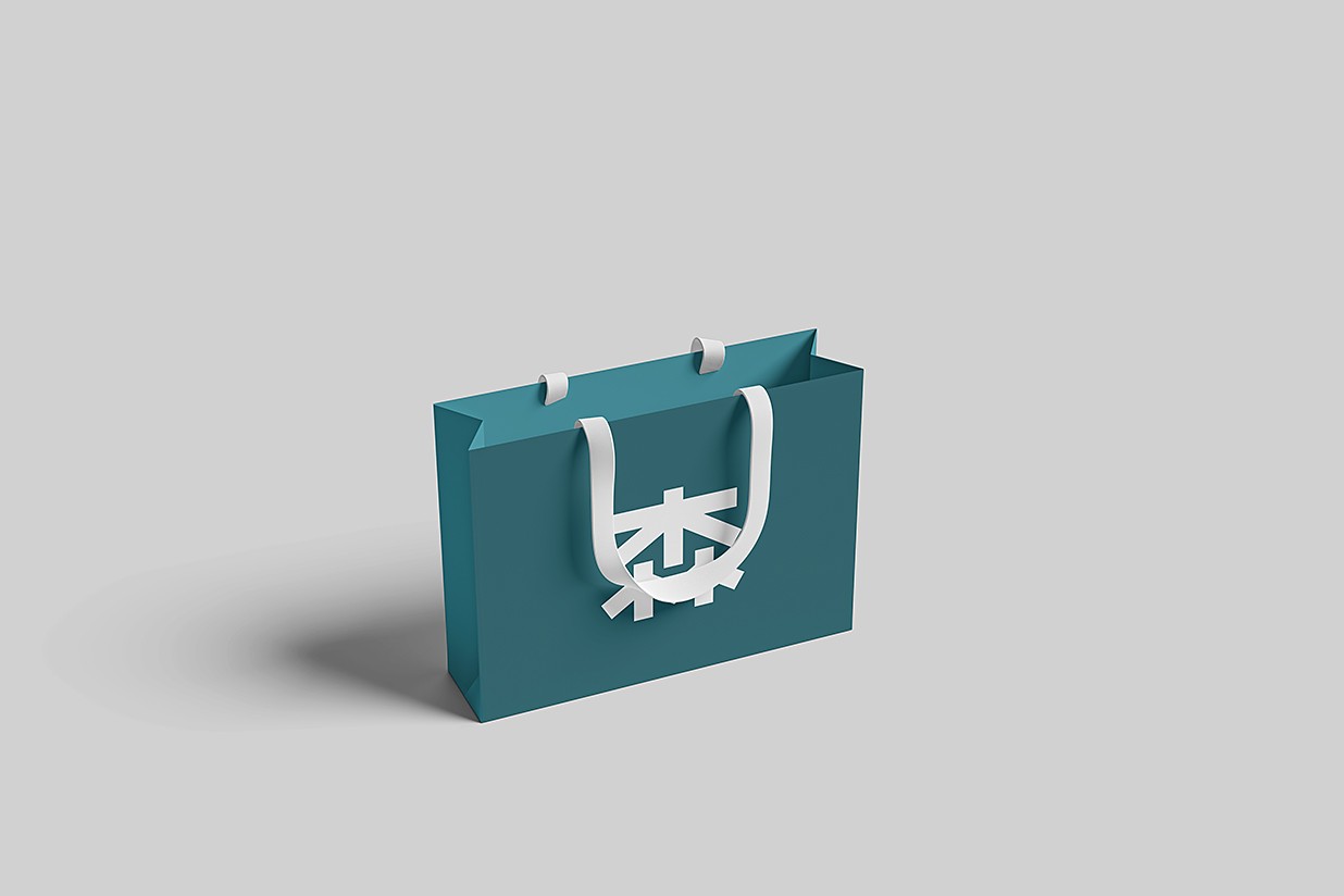 优雅的购物袋手提袋纸袋样机mockup4组插图