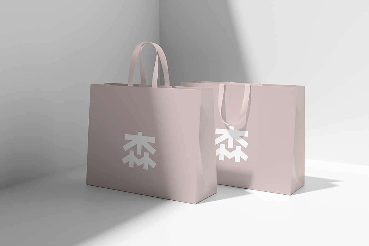 购物袋手提袋纸袋样机mockup4组插图