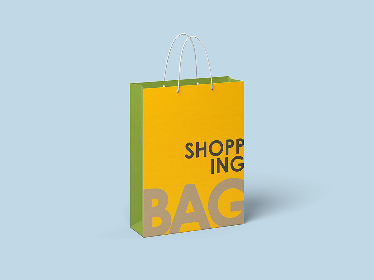 精致的牛皮纸手提袋纸袋样机mockup3组插图