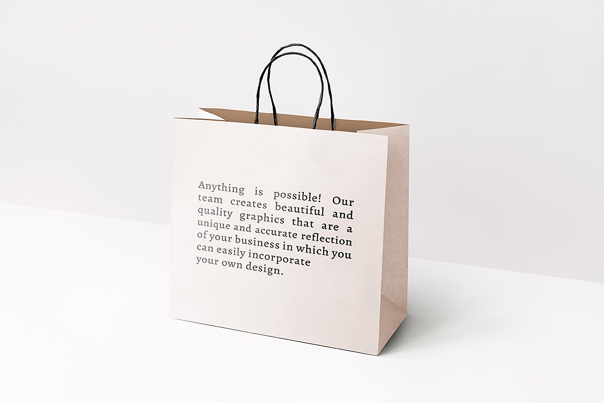 优雅的购物袋手提袋纸袋样机mockup插图