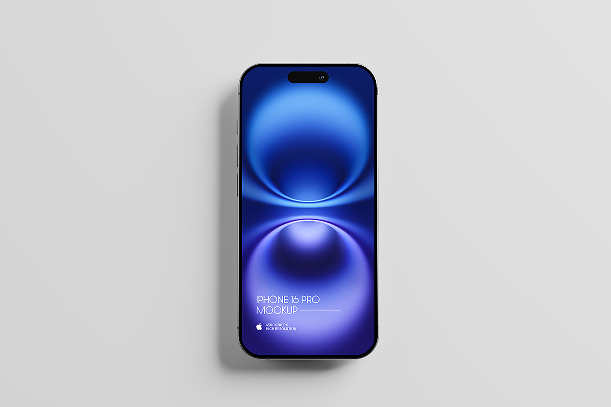 简约的iPhone 16 Pro苹果手机样机mockup插图