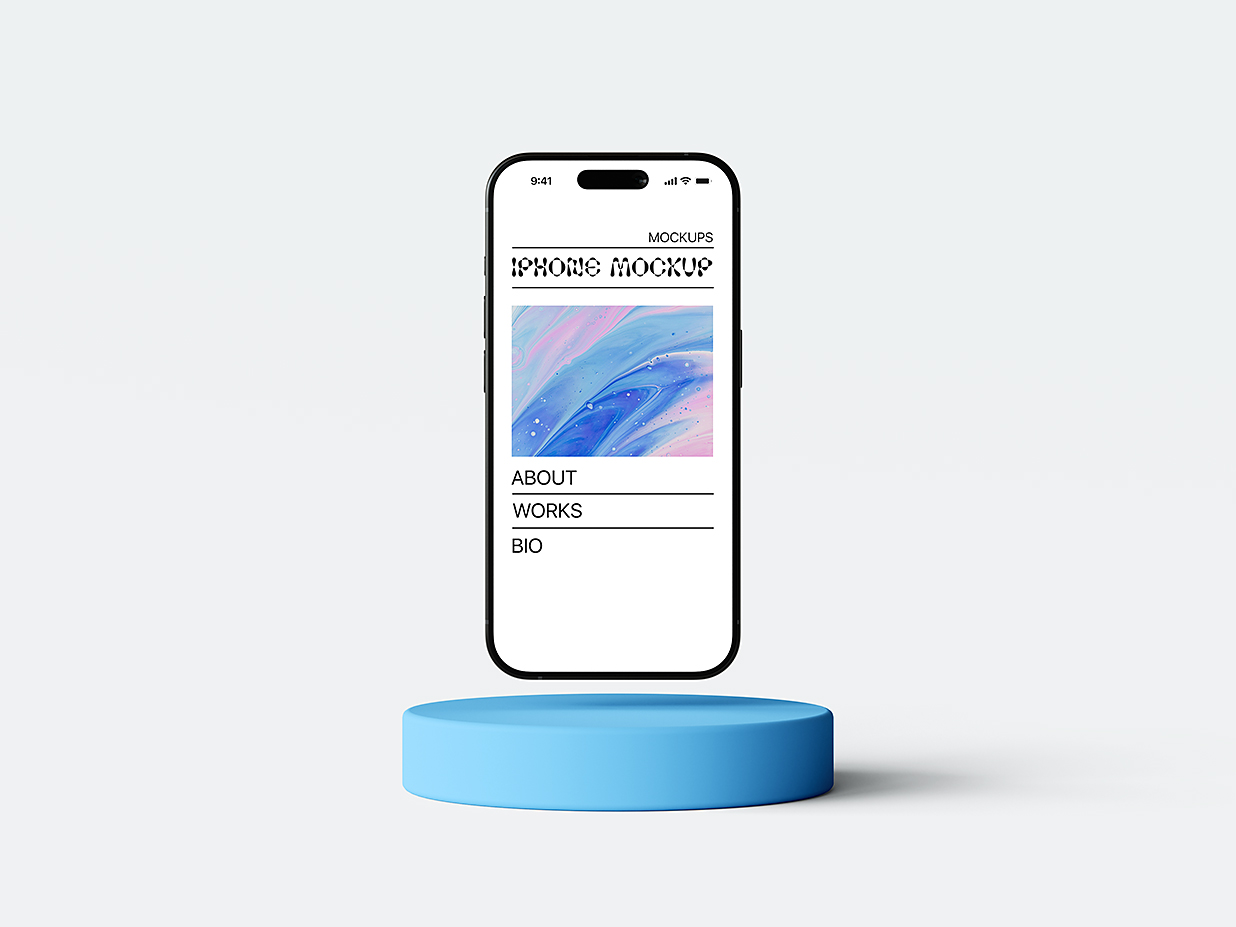 高质感iPhone 15 苹果手机样机mockup5组插图