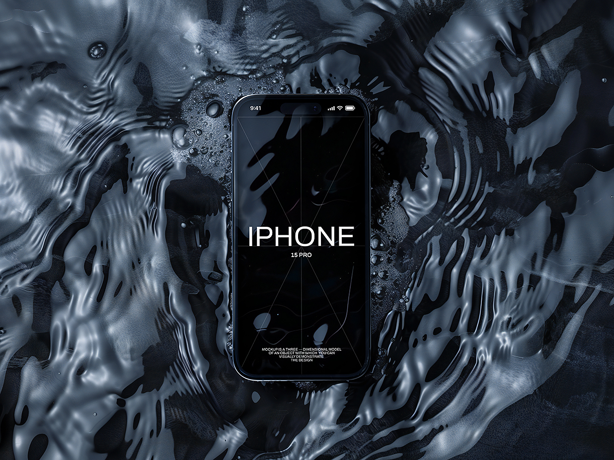 带场景的iPhone 15 pro苹果手机样机mockup插图