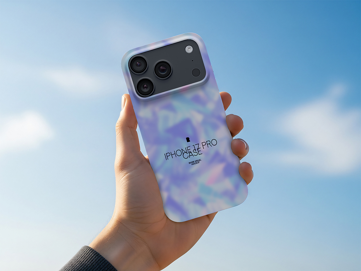 手持iPhone 17 Pro苹果手机壳样机mockup插图