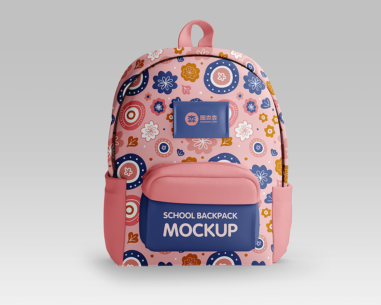 学生书包背包双肩包样机mockup2组插图