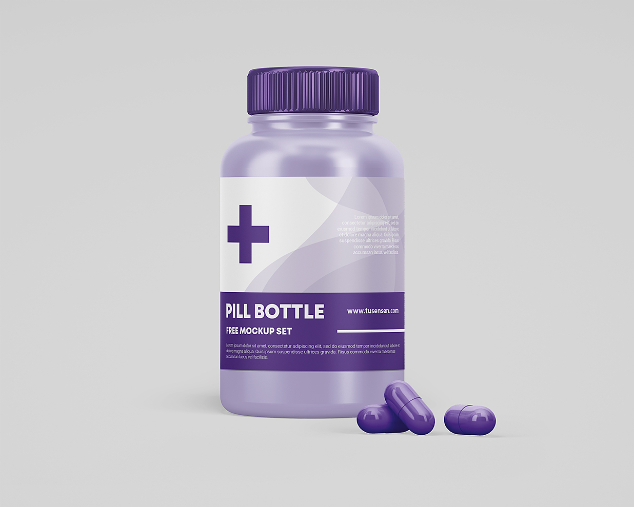 药瓶胶囊瓶保健品瓶包装样机mockup2组插图