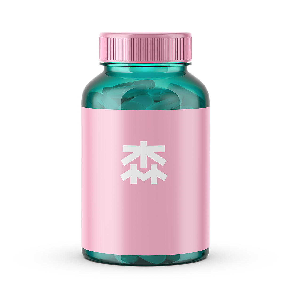 透明药瓶玻璃瓶保健品瓶包装样机mockup插图