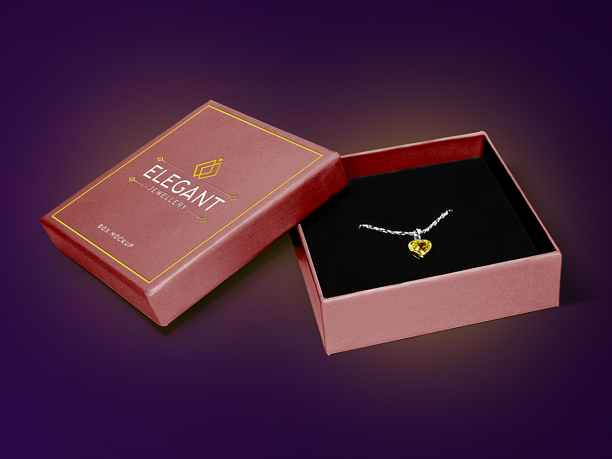 珠宝盒首饰盒包装盒样机mockup插图