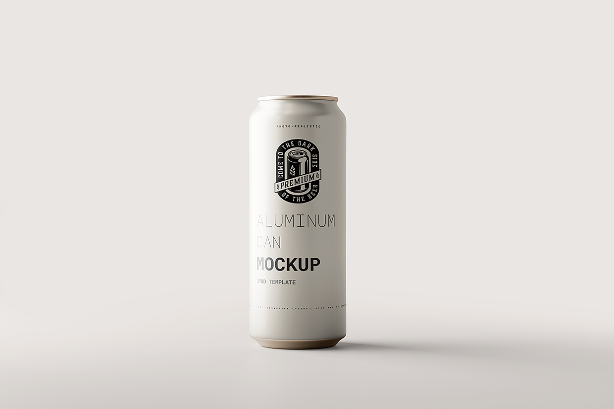 高质感易拉罐饮料罐啤酒罐苏打水罐包装样机mockup5组插图