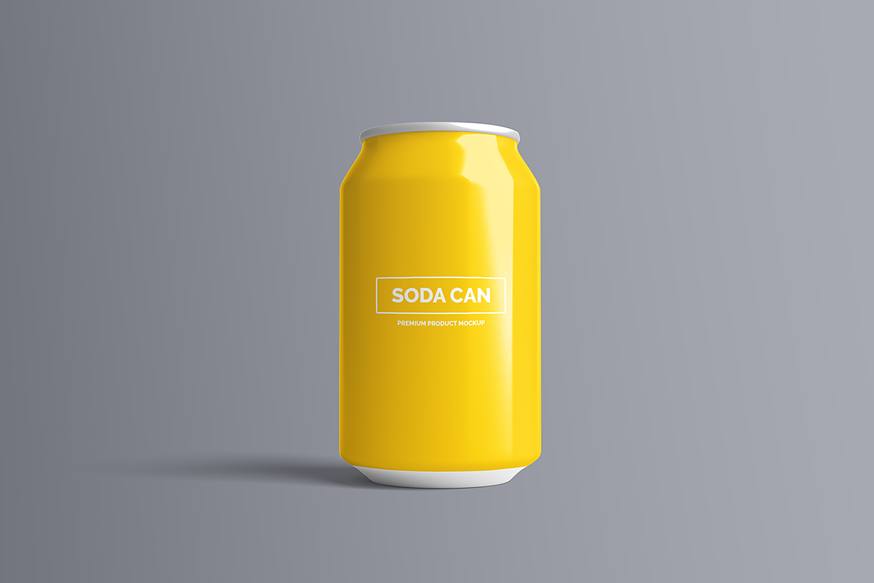 易拉罐饮料罐啤酒罐苏打水罐包装样机mockup4组插图