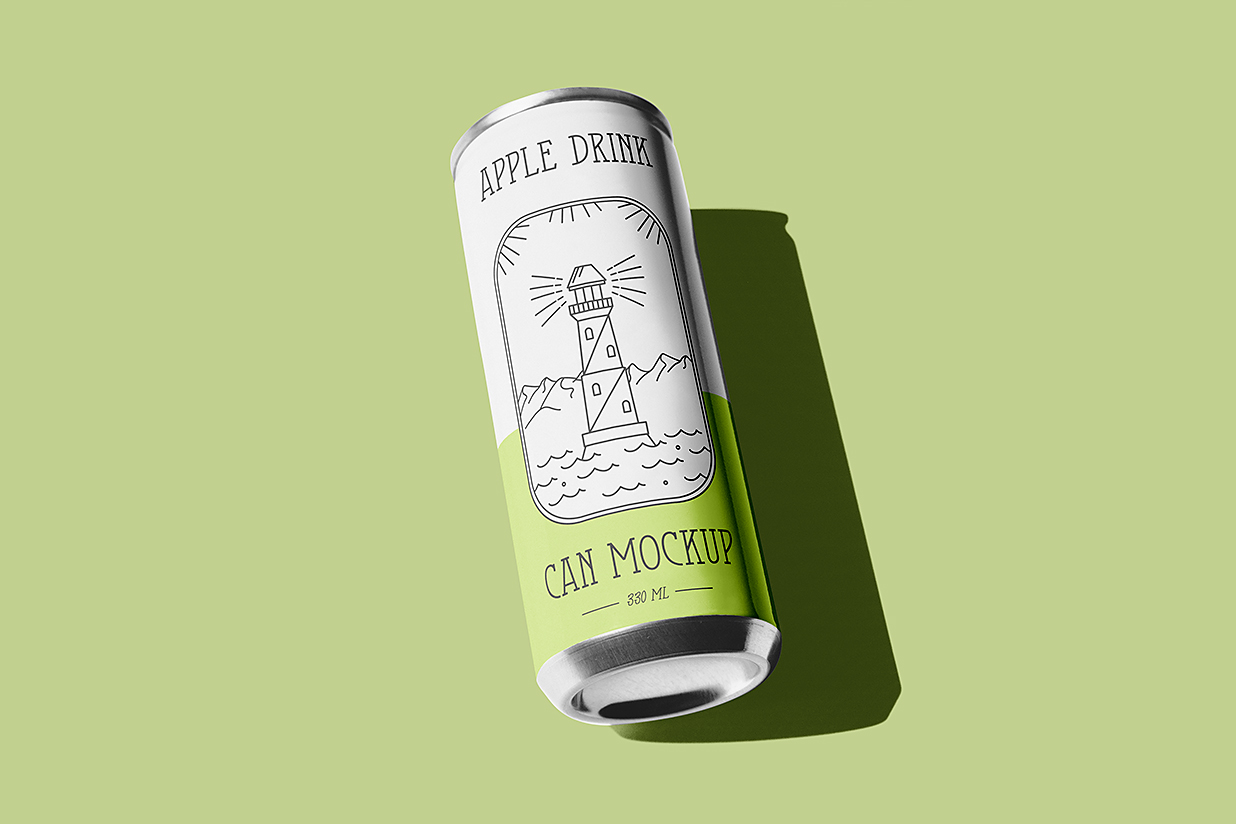 易拉罐饮料罐啤酒罐苏打水罐包装样机mockup插图