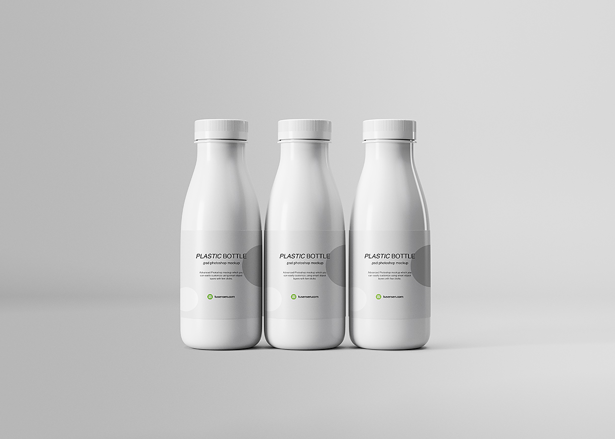 牛奶瓶饮料瓶样机mockup插图