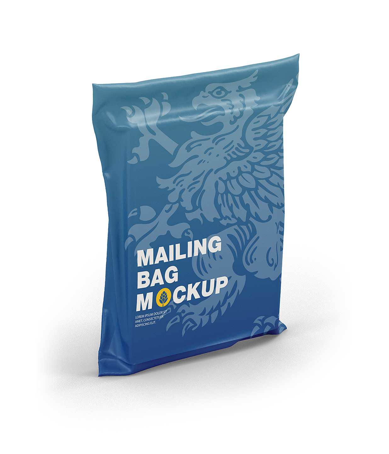 塑料快递袋包装样机mockup插图