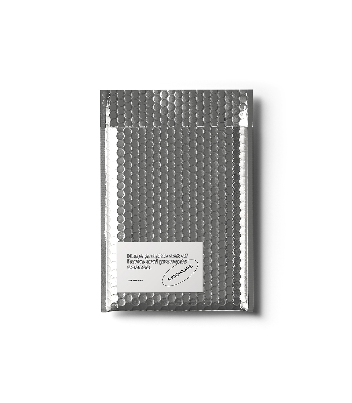 气泡膜快递袋包装样机mockup插图