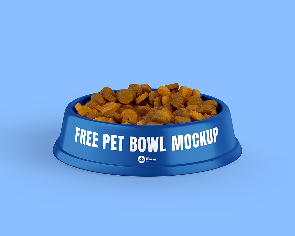 带狗粮的宠物碗猫碗狗碗样机mockup3组插图