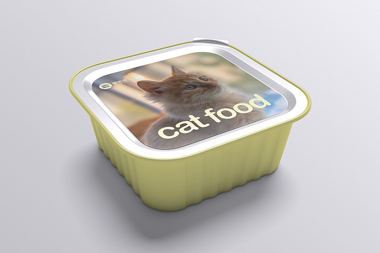 猫粮狗粮包装盒样机样机mockup4组插图