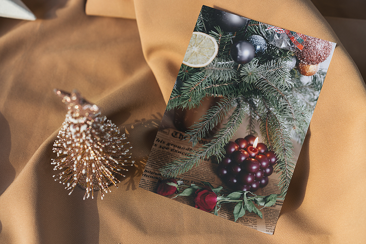 圣诞节明信片贺卡样机mockup13组插图11