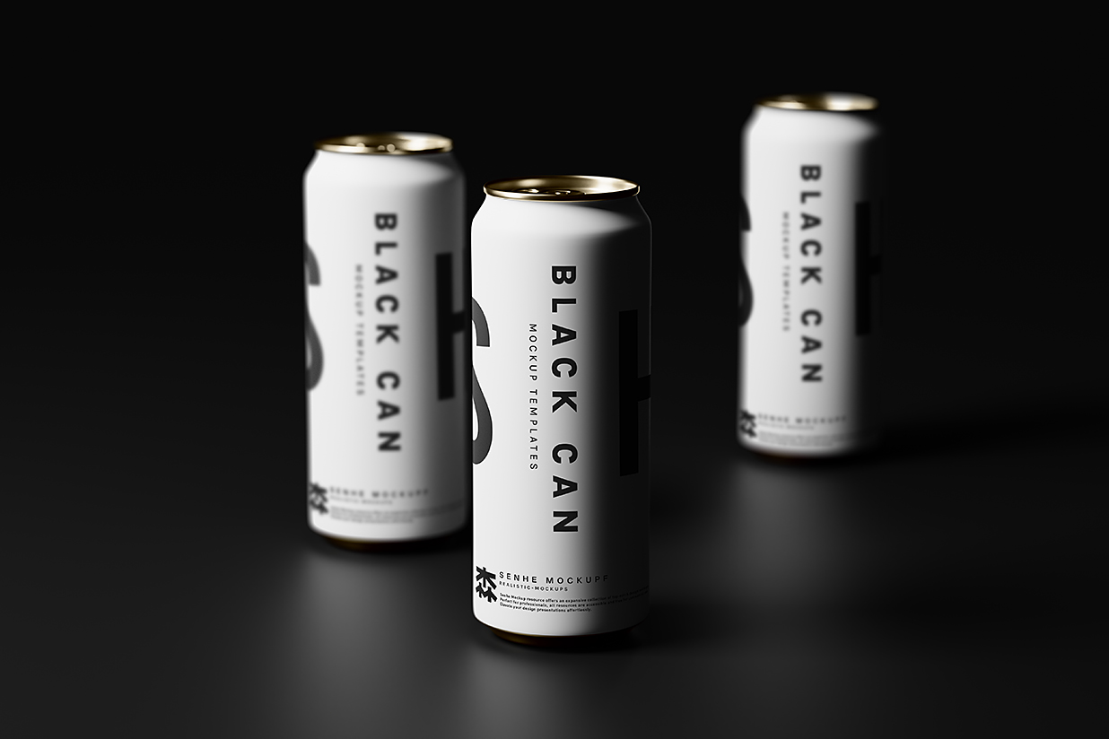 精致的易拉罐饮料罐啤酒罐苏打水罐包装样机mockup15组插图9