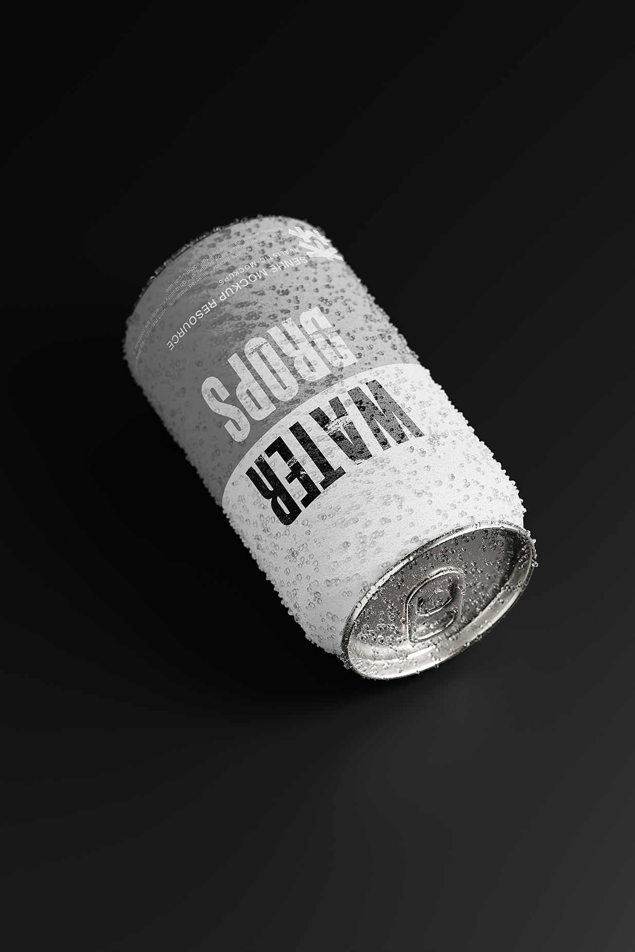 带水滴的易拉罐饮料罐啤酒罐苏打水罐包装样机mockup15组插图14