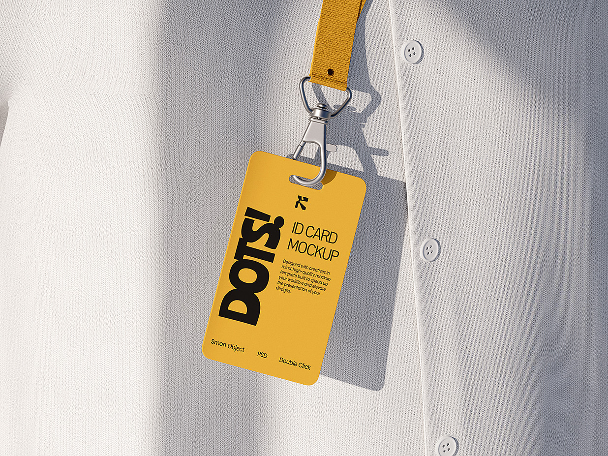 带衣服场景的工牌工作证胸牌样机mockup2组插图1