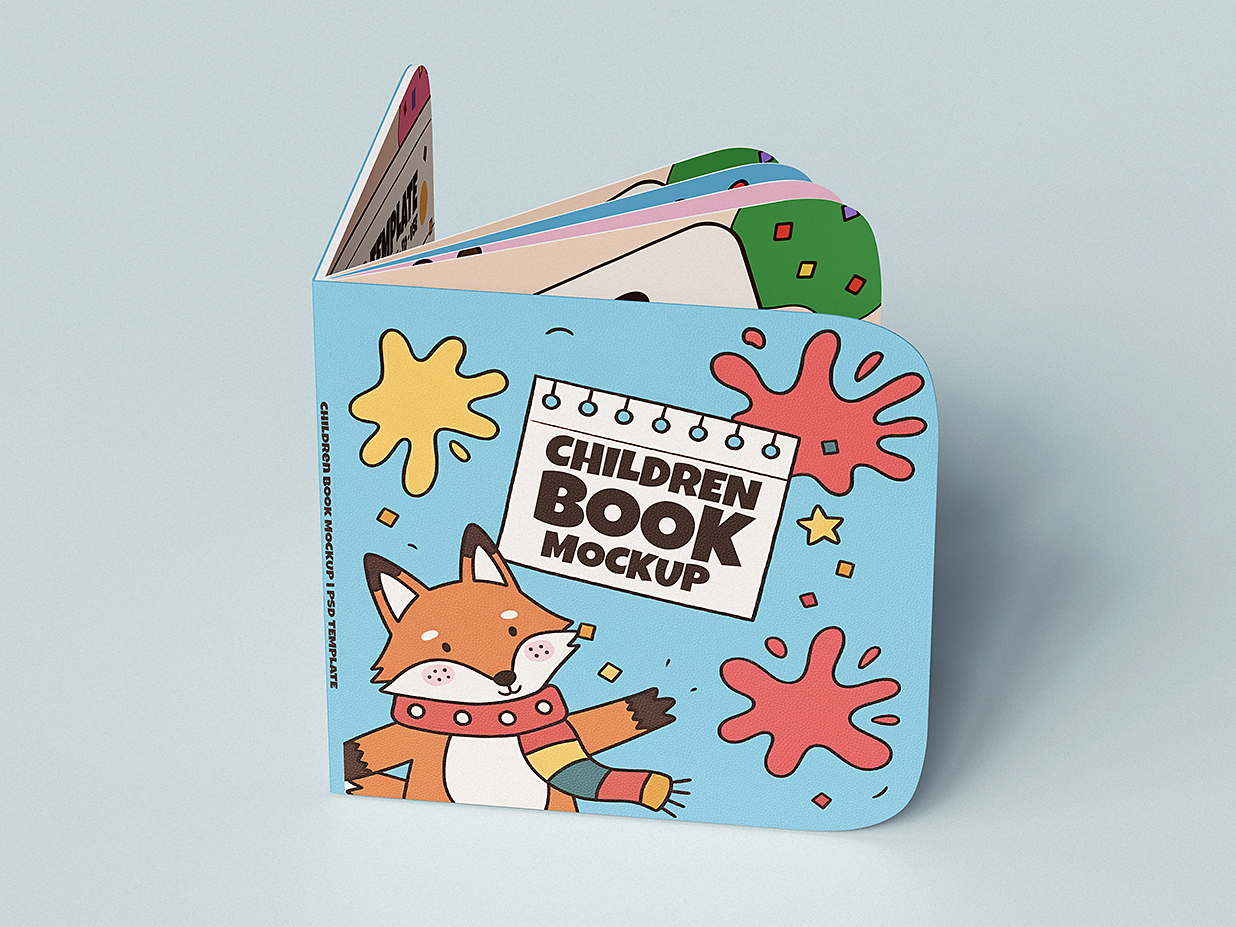 儿童书籍样机mockup3组插图1