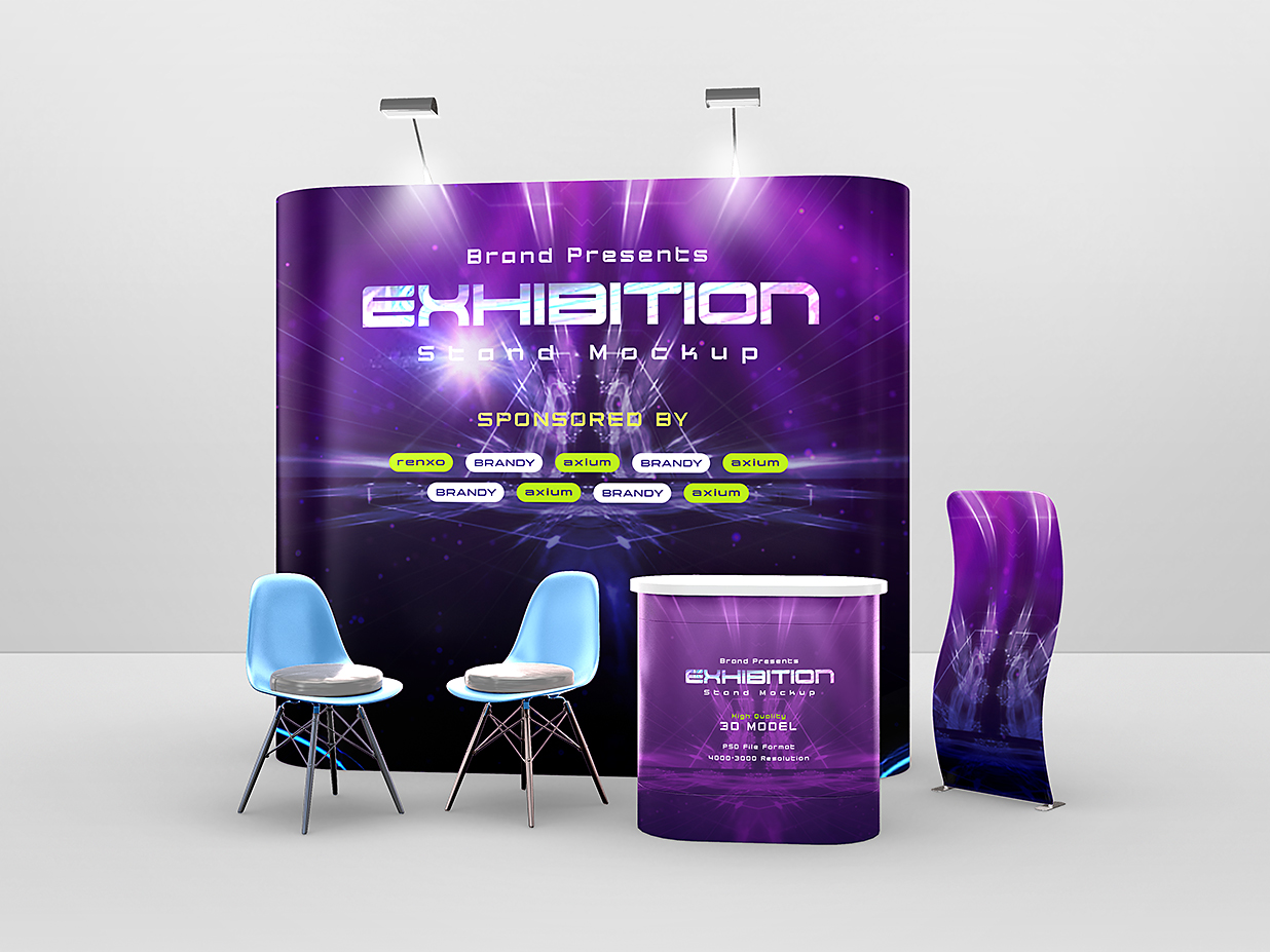 活动展位样机 mockup4 组插图1