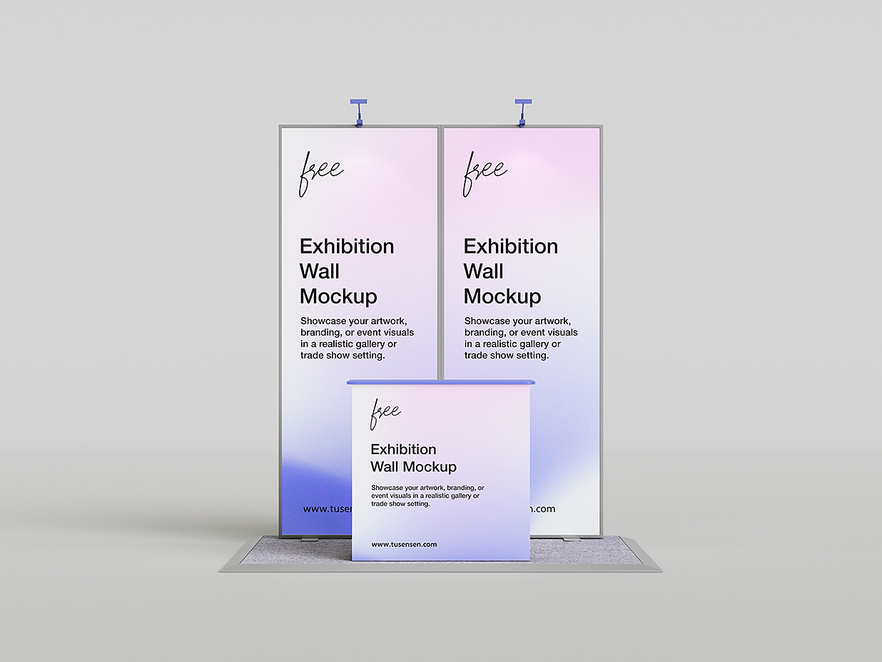 高质感品牌活动展位样机 mockup4 组插图1