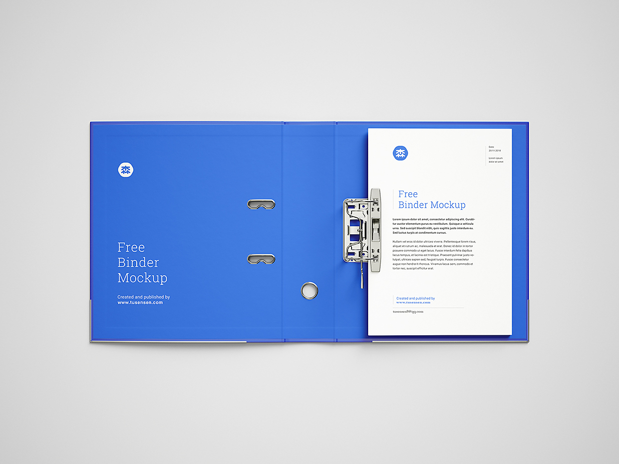 高质感文件夹活页夹档案夹样机mockup5组插图1