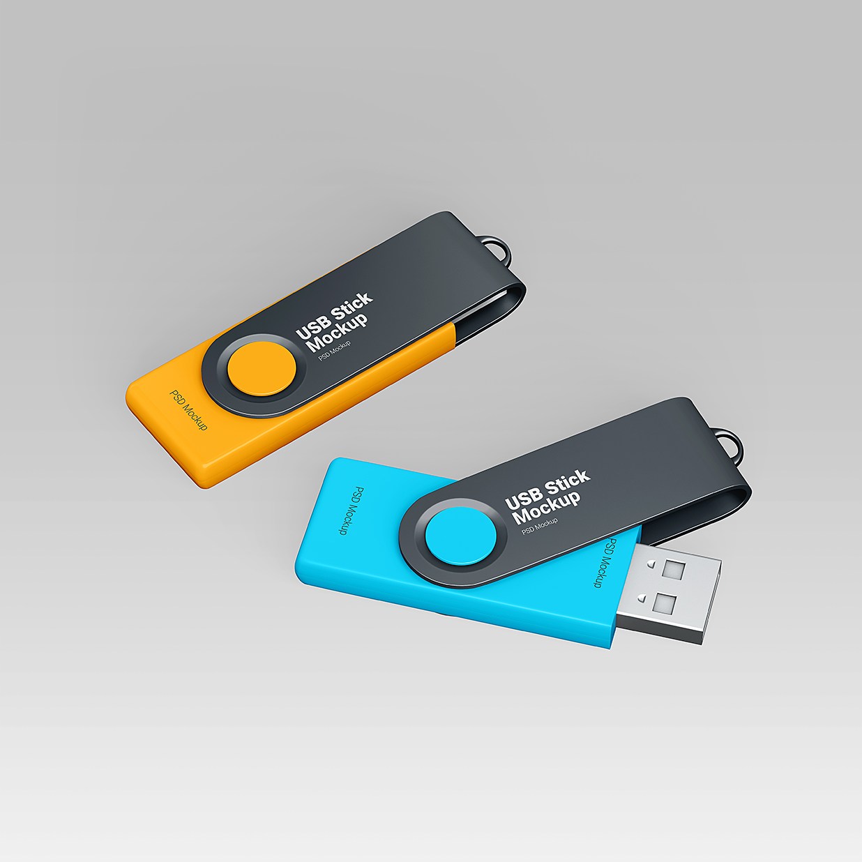 高质感U盘样机mockup3组插图1