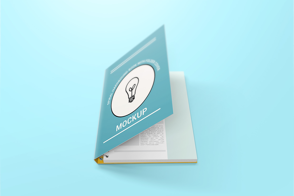 活页线圈精装笔记本记事本本子样机mockup7组插图1