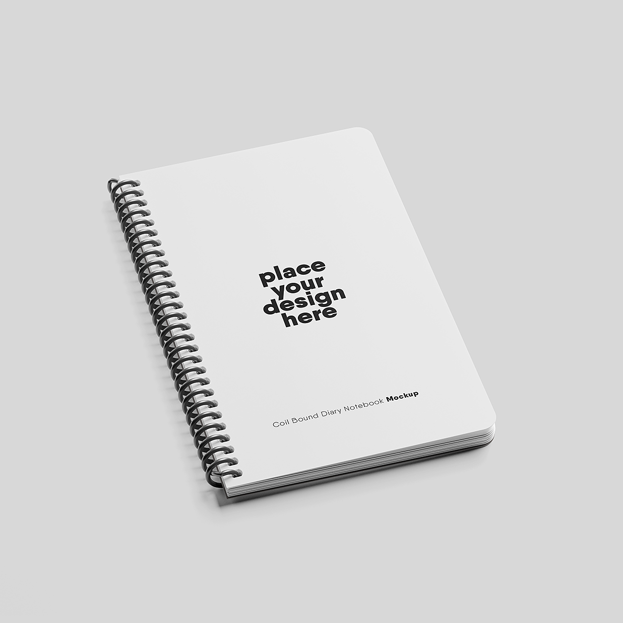 精致的线圈笔记本记事本本子样机mockup4组插图1