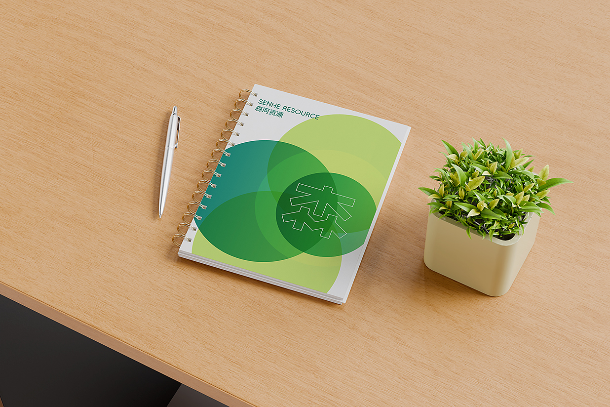 带场景的螺旋笔记本记事本本子样机mockup5组插图1