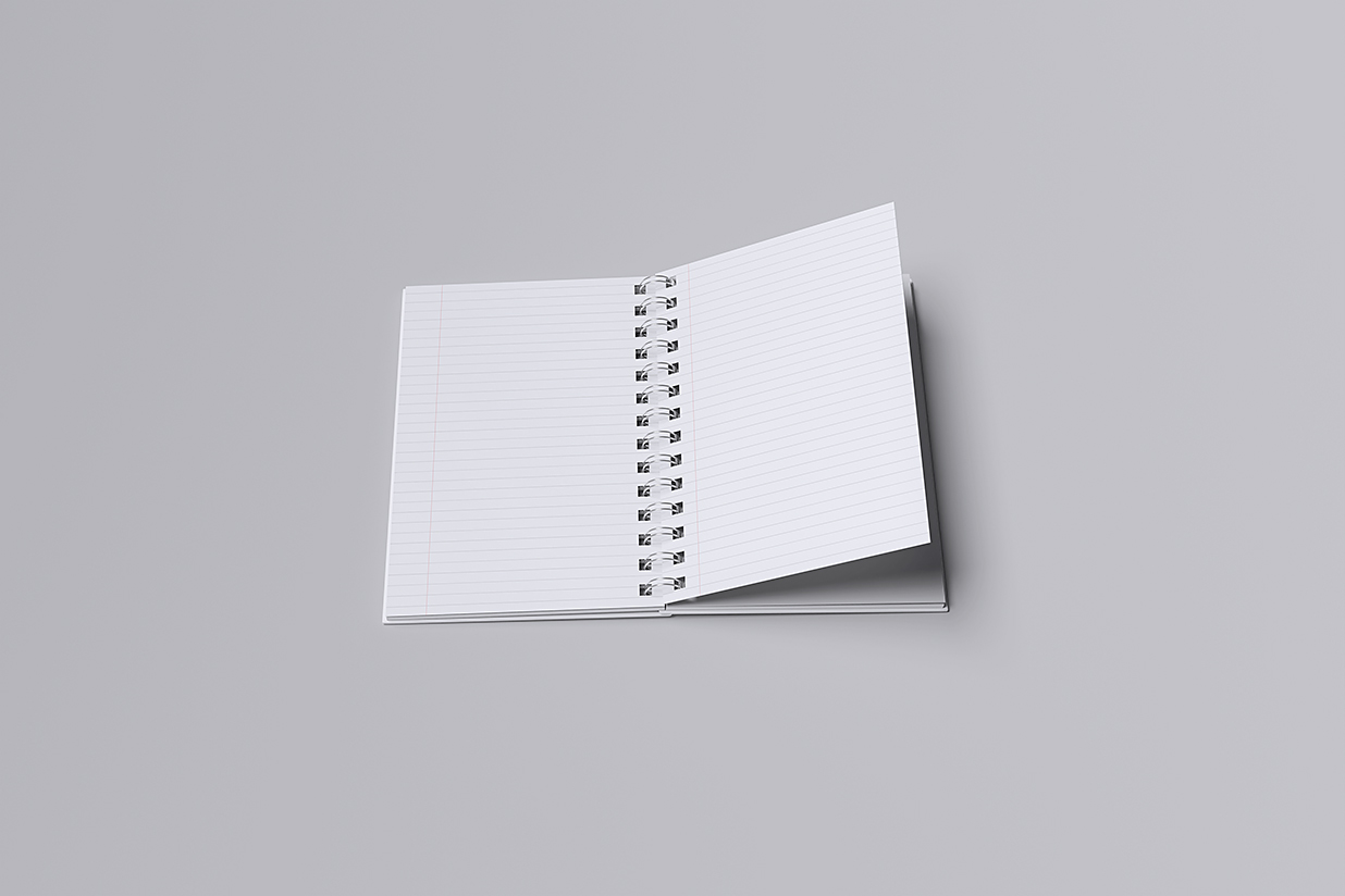 螺旋线圈笔记本记事本本子样机mockup4组插图1