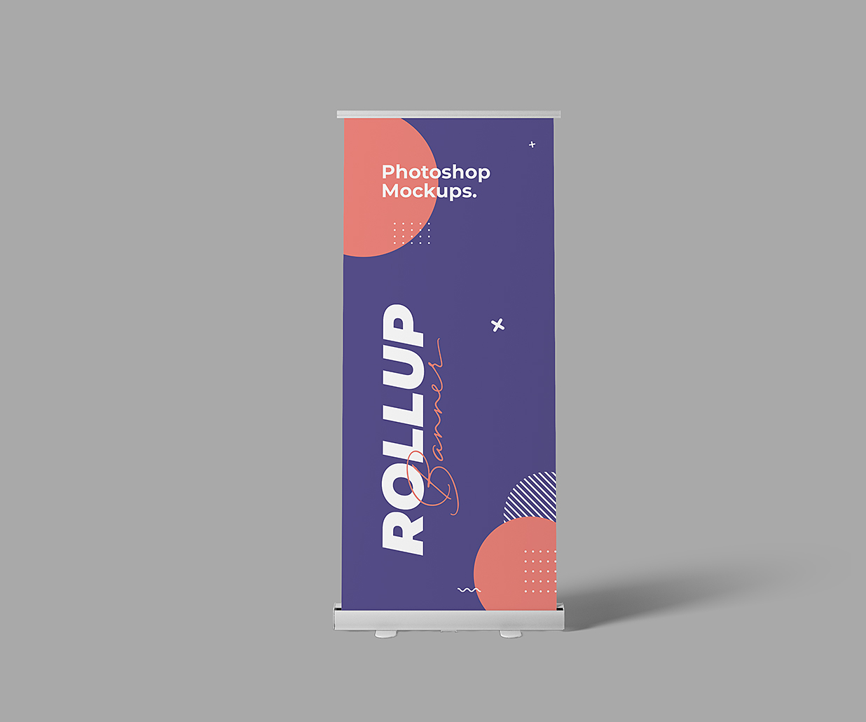 精致易拉宝样机mockup3组插图1