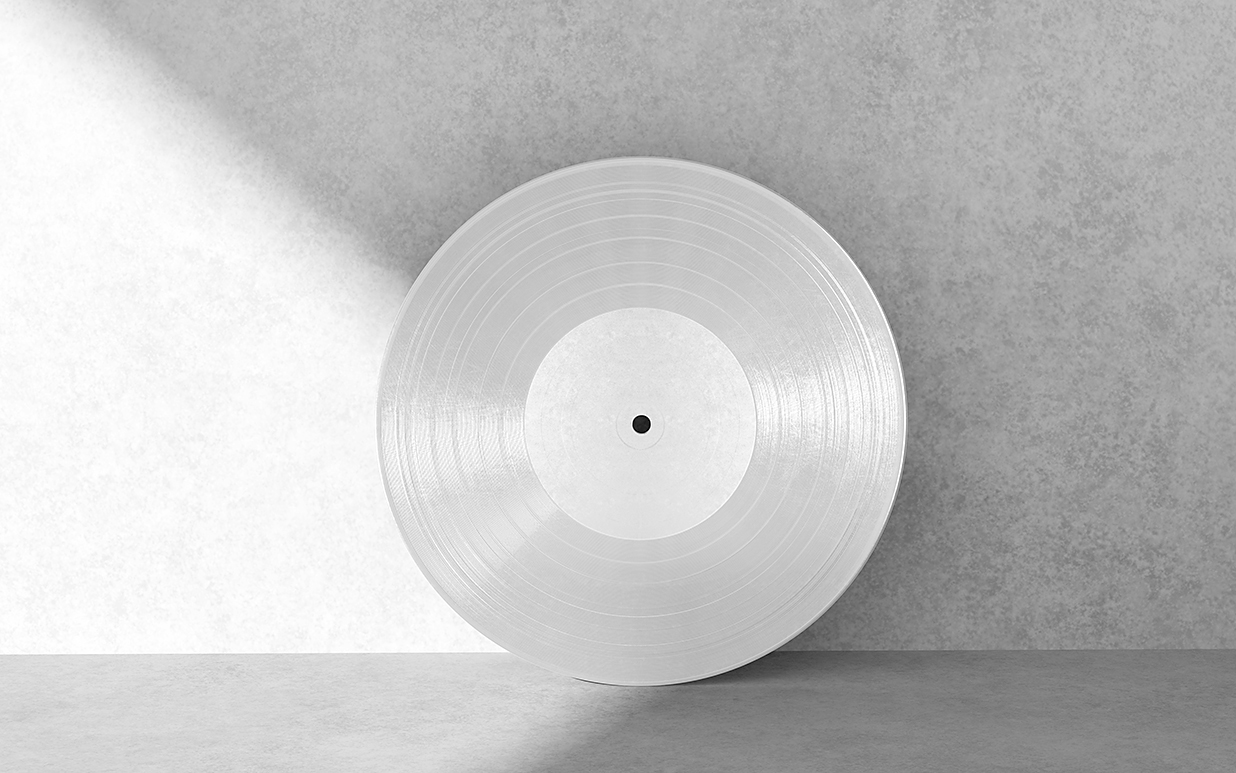 带墙面背景的黑胶唱片样机mockup2组插图3