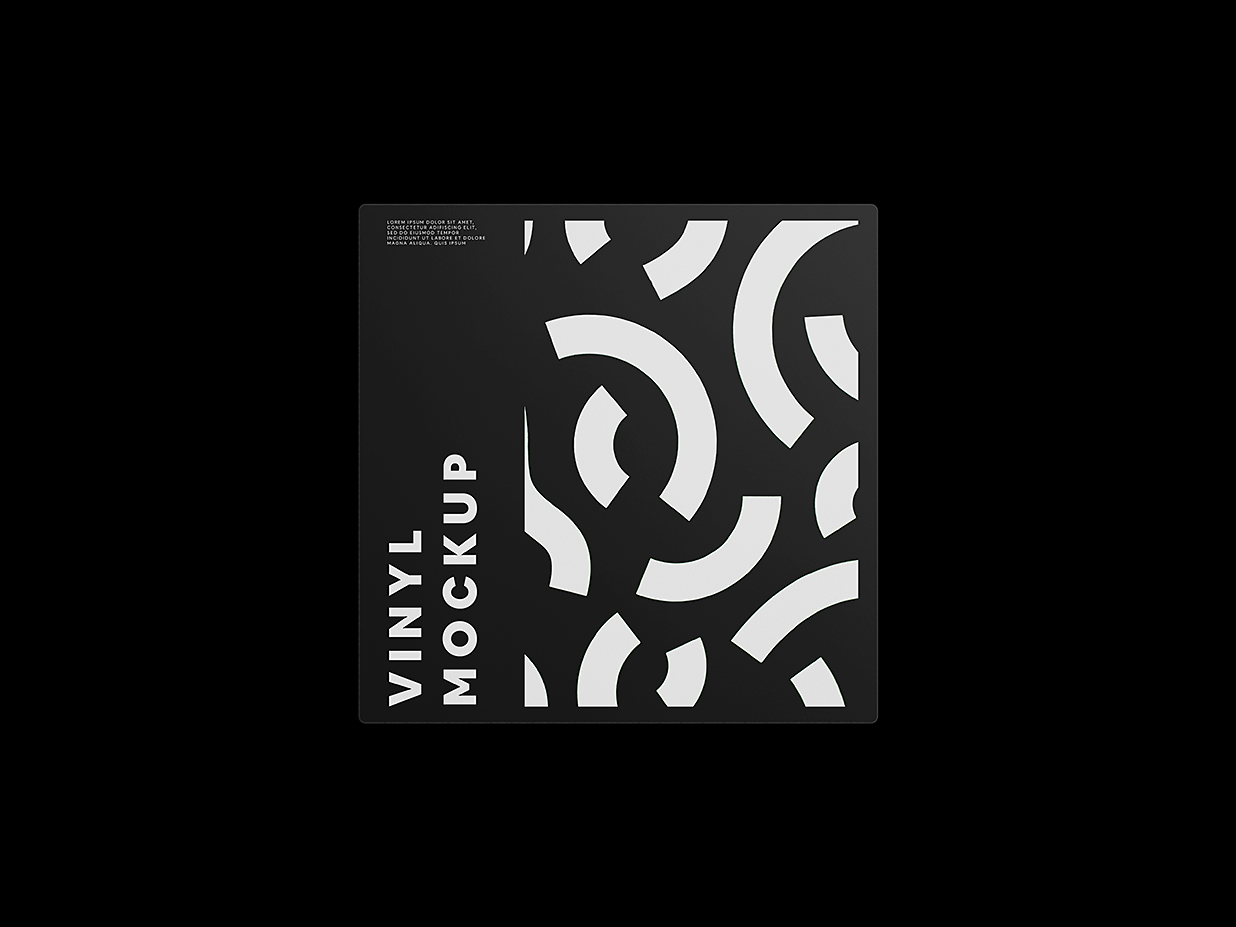 经典复古黑胶唱片样机mockup3组插图1