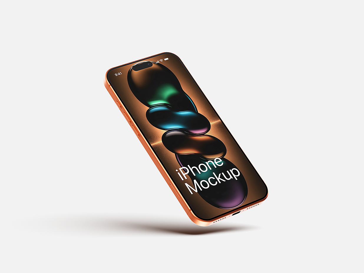 高质感iPhone 17苹果手机样机mockup5组插图