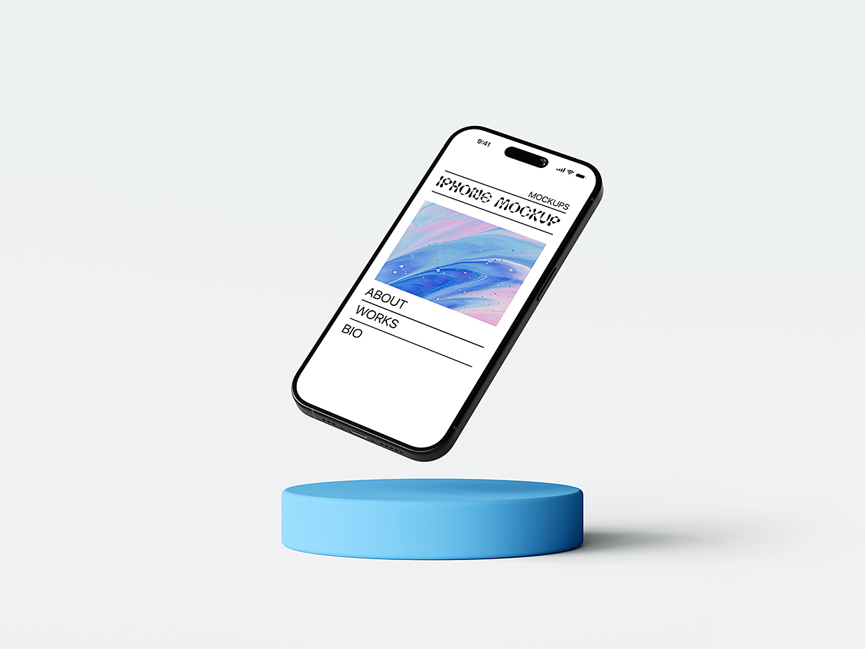 高质感iPhone 15 苹果手机样机mockup5组插图1