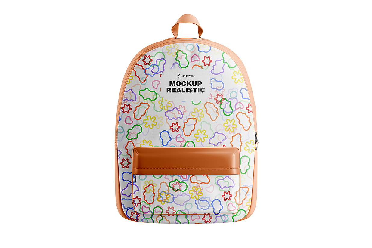精致的书包背包双肩包样机mockup2组插图1