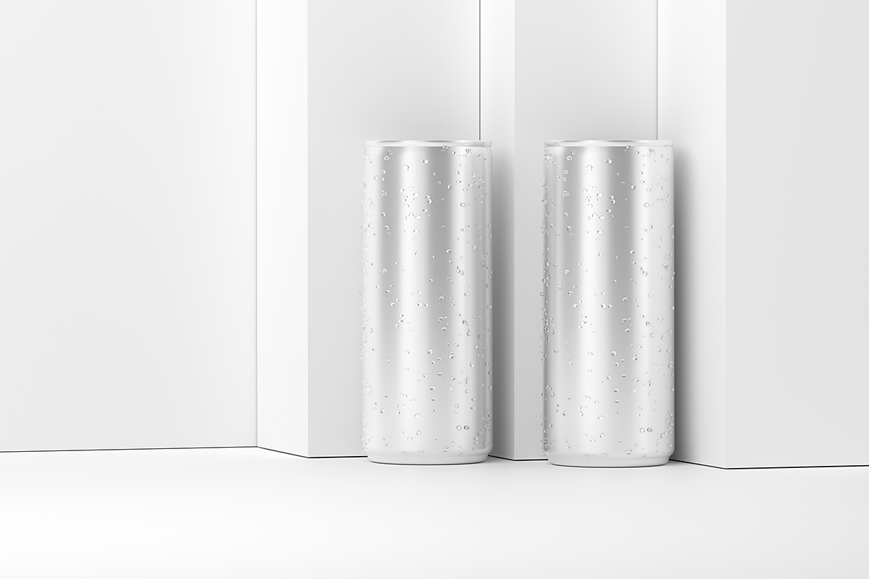 带场景的易拉罐饮料罐啤酒罐苏打水罐包装样机mockup3组插图4