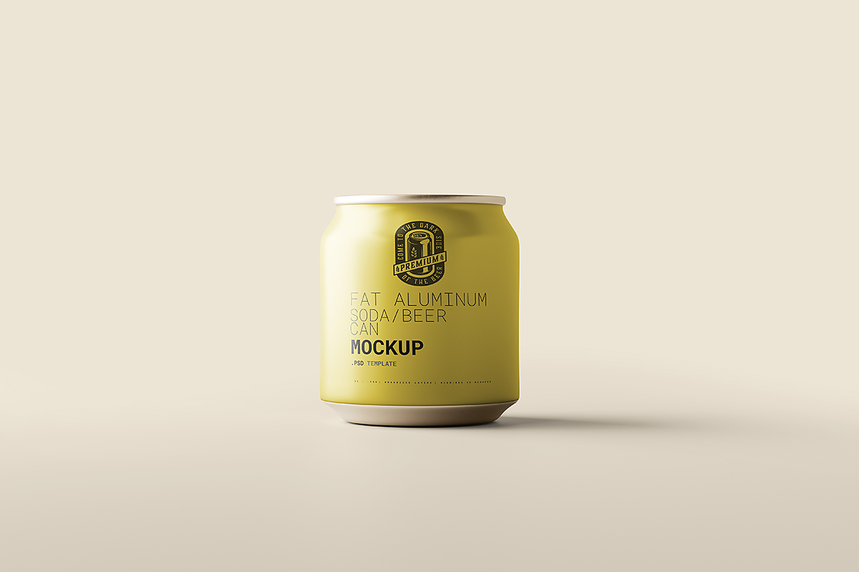 迷你易拉罐饮料罐啤酒罐苏打水罐包装样机mockup5组插图1
