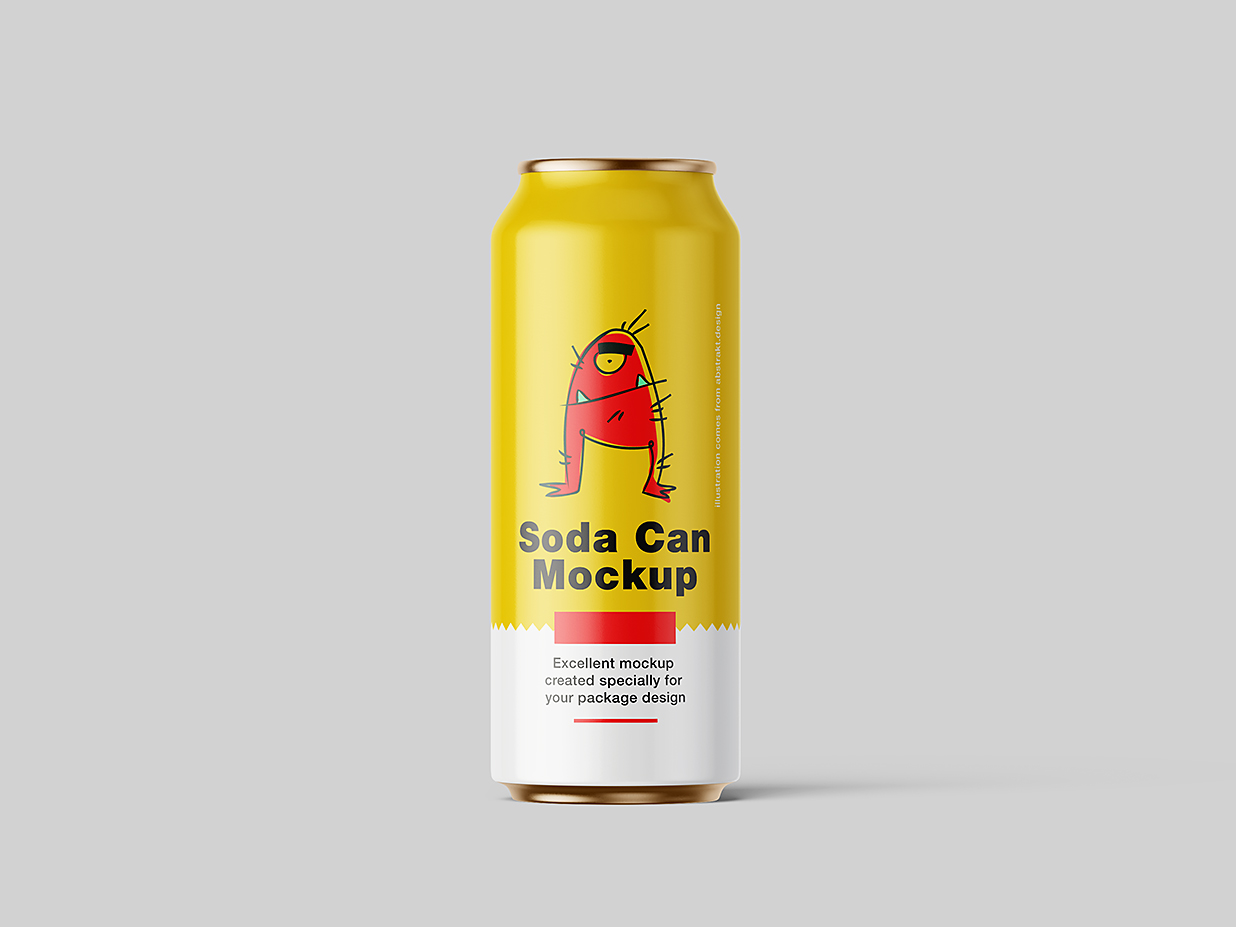 易拉罐饮料罐啤酒罐苏打水罐包装样机mockup4组插图1