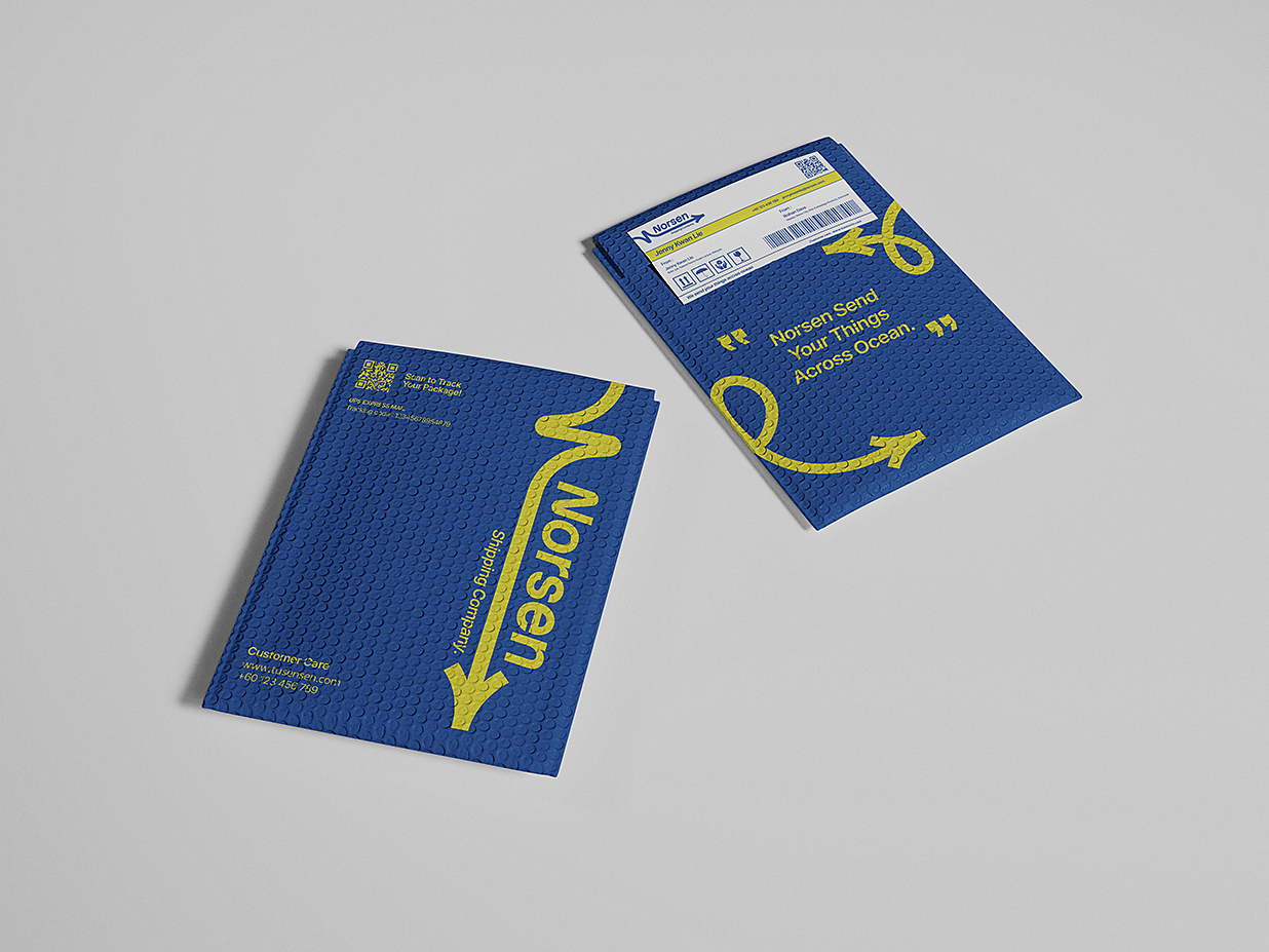 气泡膜快递袋包装样机mockup2组插图1