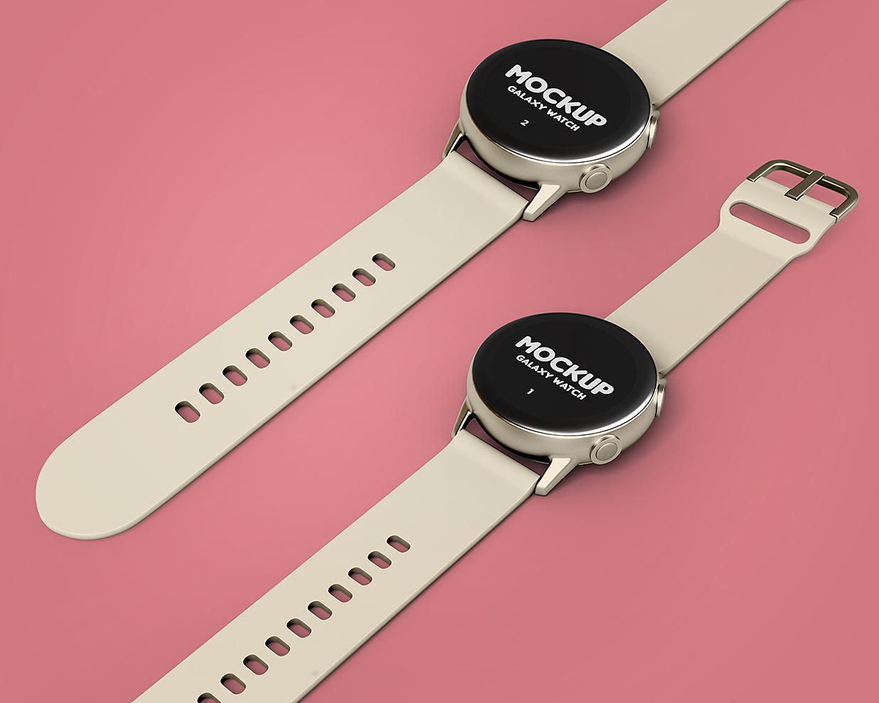 Galaxy Watch手表样机mockup2组插图1