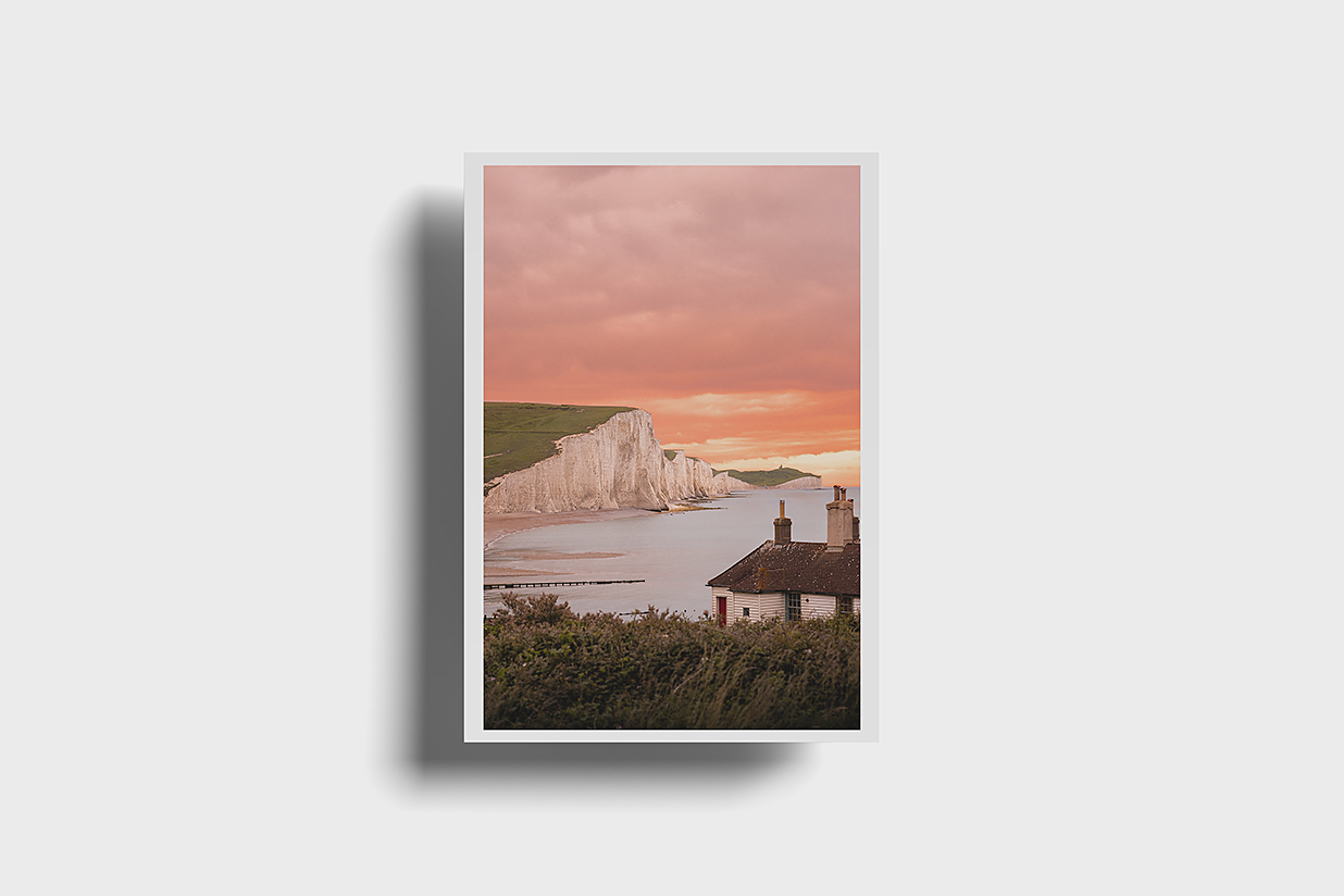 精致的明信片样机mockup4组插图1