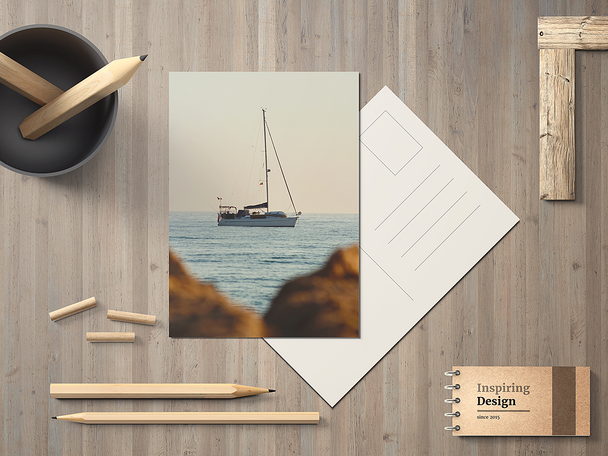 带场景的明信片样机mockup5组插图1