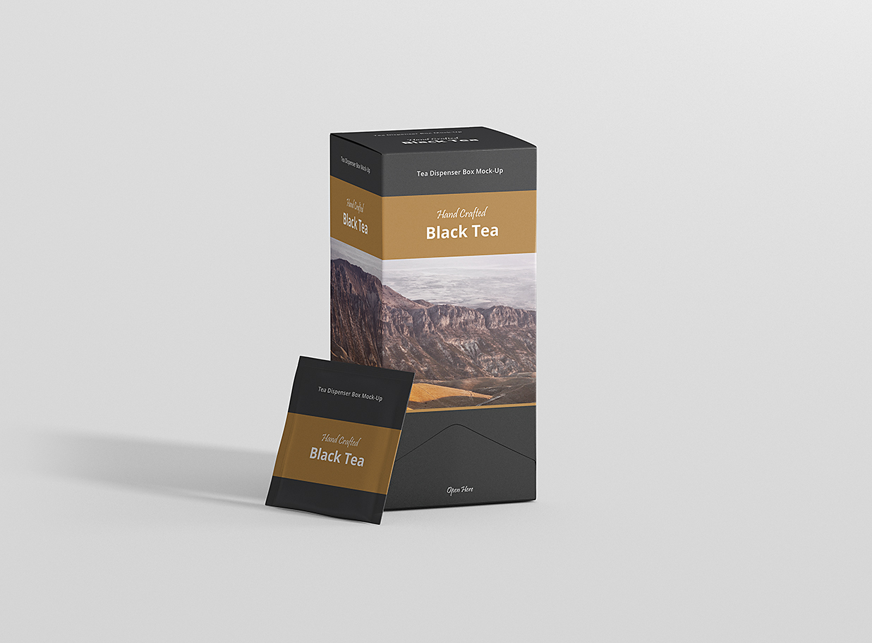 带包装盒的茶包样机mockup10组插图1