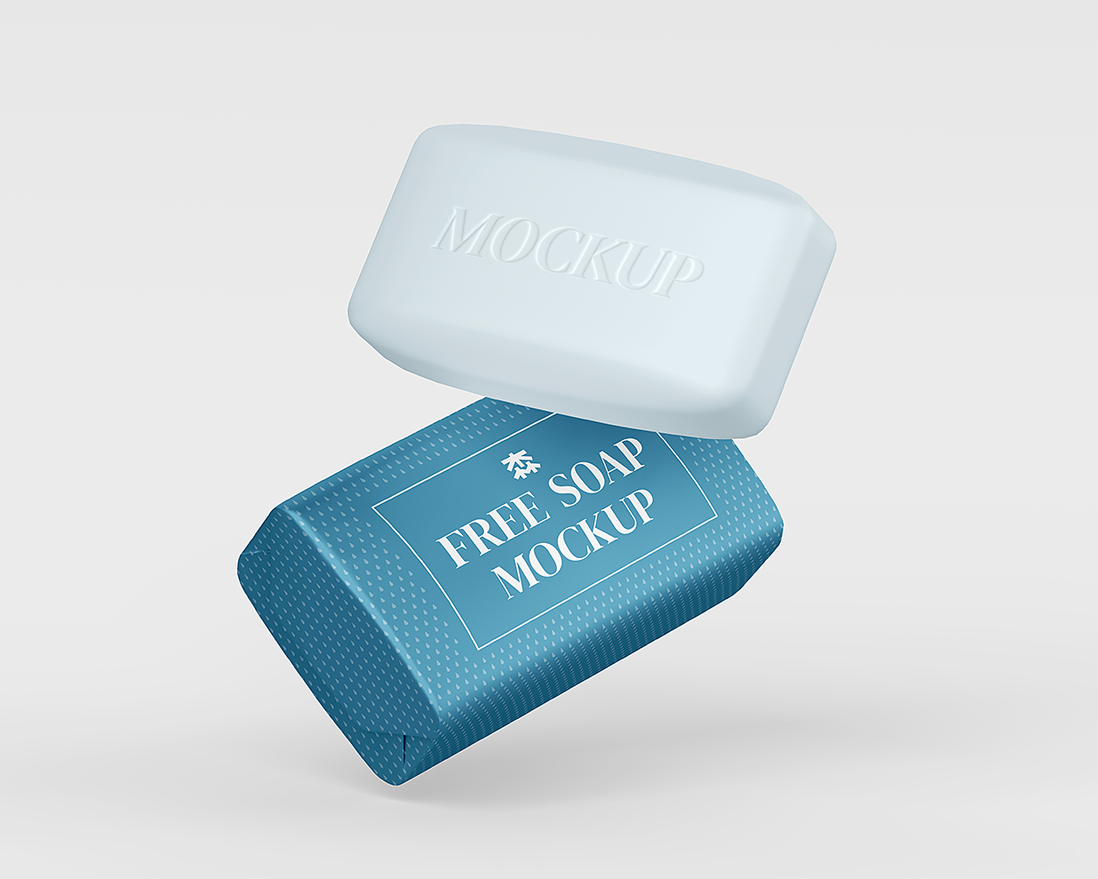 带包装纸的肥皂样机mockup3组插图2