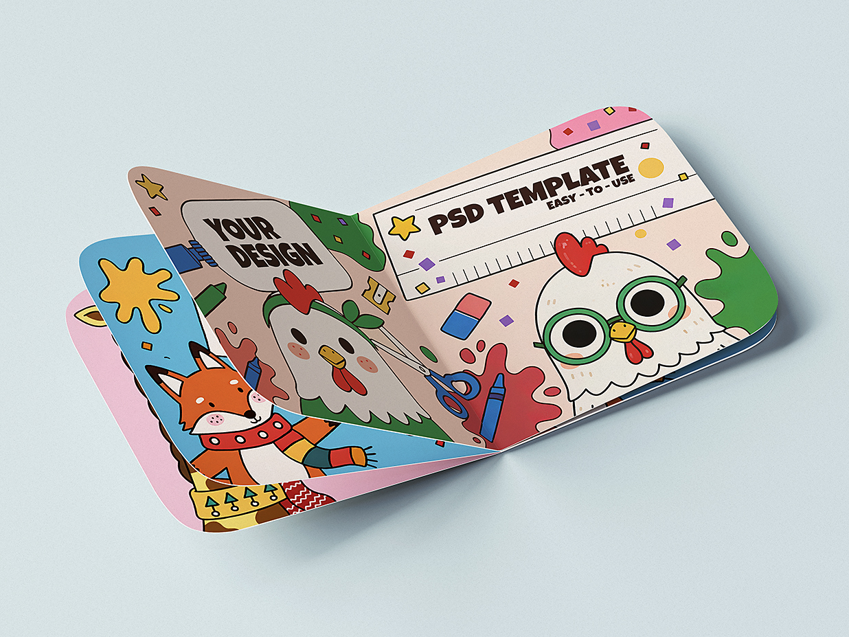 儿童书籍样机mockup3组插图2